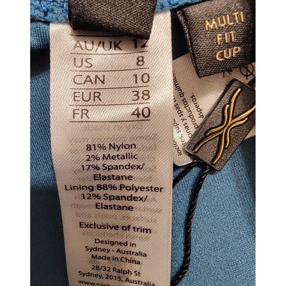 Nip Tuck Swim Womens Navy One Piece Swimsuit Ruched Side Multifit Cup Size 8 NWT - Picture 7 of 11